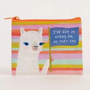 I’ve Got it Going On, Cute Llama 🦙 🥰 Blue Q Recycled Coin Purse
